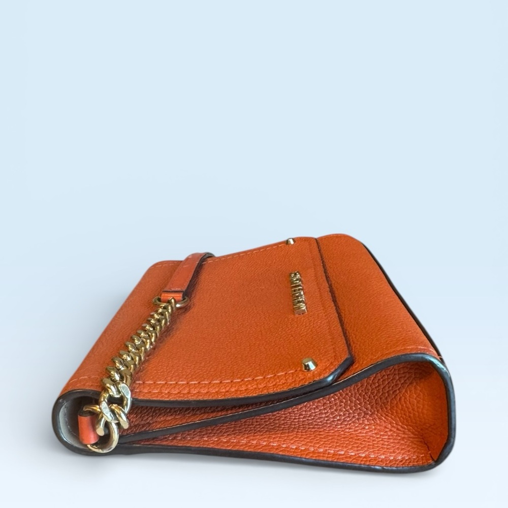 MMK Hayes Clutch Crossbody Orange Pebbled Leather Small - Picture 5 of 7